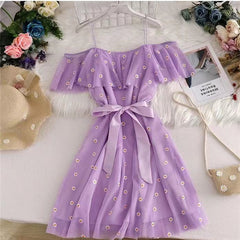 AO0524-09 فستان بناتي مطرز بالورد