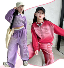 WZH191124-3 ترينج قطن قطعتين ( بلوزة + بنطلون)