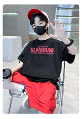 WZH301124-20 بردلة رياضية صيفية ماركة سلام دانك قطعتين ( بلوزة + شورت)