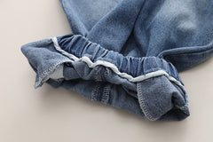 RM0608-15 طقم ولادي 3 قطع ( بلوزة + جكيت + بنطلون جينز )