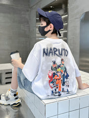 WZH301124-10 تيشيرت قطن أصلي ماركة ناروتو غسيل ولبس