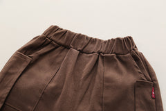 SSX220824-138 طقم ولادي خريفي ربيعي 3 قطع ( قميص + فست صوف + بنطلون كتان)