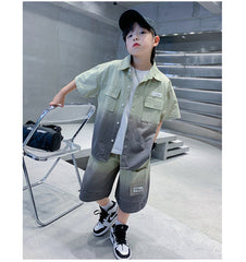 WZH301124-1 طقم صيفي قطعتين ( جكيت + شورت طويل)