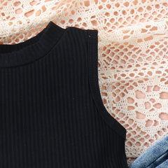 EU120424-33 طقم صيفي قطعتين (بلوزة + بنطلون)