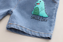 SSX220824-7 طقم صيفي قطعتين ( بلوزة + شورت )