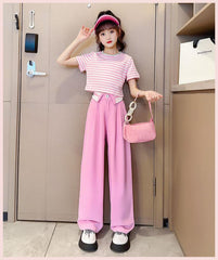 RM150424-6 طقم صيفي قطعتين ( بلوزة + بنطلون )