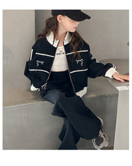 WZH191124-20 بدلة قطنية فخمة قطعتين ( جكيت + بنطلون) ربيعي خريفي