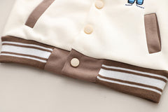 RM0608-15 طقم ولادي 3 قطع ( بلوزة + جكيت + بنطلون جينز )