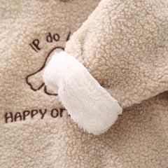 SSX220824-55 طقم ولادي شتوي تقيل مبطن فرو بالكامل 3 قطع ( بلوزة + بنطلون + قفازات)