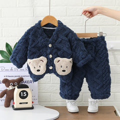 SSX220824-46 بجامة تقيلة كتير ليست فرو خفيف خامة ممتازة غسيل ولبس قطعتين ( جكيت + بنطلون)