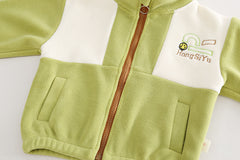 SSX220824-48P طقم ولادي شتوي تقيل مبطن فرو بالكامل قطعتين ( بلوزة + بنطلون)