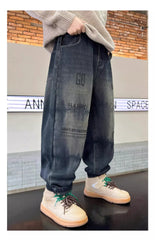 WZH301124-38 بنطلون جينز شتوي مبطن فرو