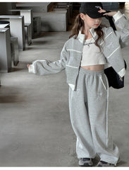 WZH191124-20 بدلة قطنية فخمة قطعتين ( جكيت + بنطلون) ربيعي خريفي