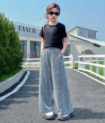 RM150424-36 طقم بناتي صيفي قطعتين ( بلوزة + بنطلون)