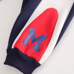 SSX220824-27 طقم ولادي شتوي تقيل مبطن فرو بالكامل قطعتين ( بلوزة + بنطلون)