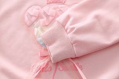 SSN040924-40 طقم بناتي جينز قطعتين ربيعي خريفي ( بلوزة + بنطلون جينز )