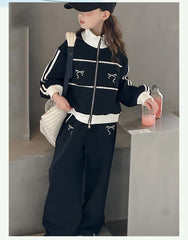 WZH191124-20 بدلة قطنية فخمة قطعتين ( جكيت + بنطلون) ربيعي خريفي