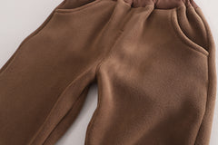 SSX220824-21 طقم ولادي شتوي تقيل مبطن فرو بالكامل 3 قطع ( جكيت + حقيبة + بنطلون)