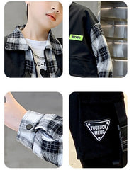 AO0508-13 طقم ولادي قطعتين ( جكيت مصوف + بنطلون )