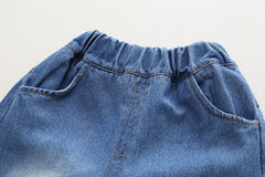 RM0608-20 طقم ولادي قطعتين ( بلوزة قطنية + بنطلون جينز )