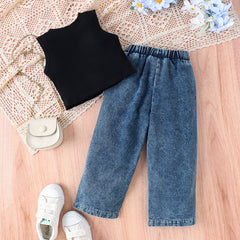 EU120424-33 طقم صيفي قطعتين (بلوزة + بنطلون)