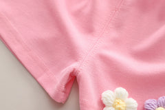 SSN040924-11 طقم بناتي صيفي قطعتين ( بلوزة + بنطلون)