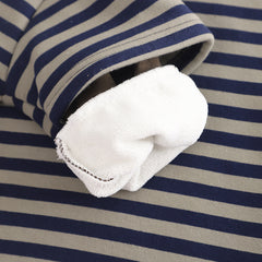 SSX220824-26 طقم ولادي شتوي تقيل مبطن فرو بالكامل قطعتين ( بلوزة + بنطلون)