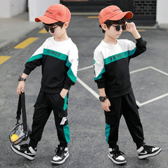 WZS040924-2 طقم سبورت قطن خريفي قطعتين ( بلوزة + بنطلون )