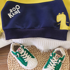 SSN040924-9   طقم ولادي قطن خريفي ربيعي تقيل قطعتين ( بلوزة + بنطلون )