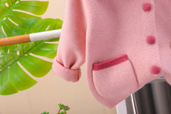 SSX220824-175 طقم بناتي صوف تقيل وناعم شتوي قطعتين ( جكيت + تنورة)