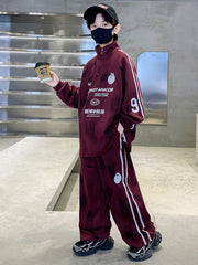 WZH301124-14 ترنج قطن خريفي ربيعي دافي قطعتين ( بلوزة + بنطلون )