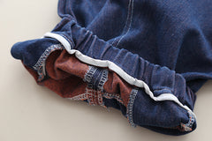 SSX220824-141 طقم جينز 3 قطع ( جكيت + بلوزة + بنطلون )