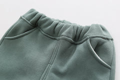 SSX220824-43 طقم ولادي شتوي تقيل مبطن فرو بالكامل قطعتين ( جكيت + بنطلون)