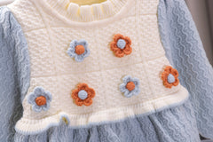 SSX220824-169 فستان بناتي صوف تقيل وناعم شتوي دافي