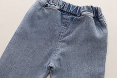 SSN040924-46 طقم جينز بناتي خريفي ربيعي 3 قطع ( بلوزة صوف + بلوزة قطنية + بنطلون جينز )