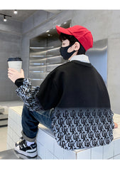 WZH301124-57 طقم ولادي قطعتين ( هودي + بنطلون جينز)