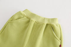 SSX220824-48P طقم ولادي شتوي تقيل مبطن فرو بالكامل قطعتين ( بلوزة + بنطلون)