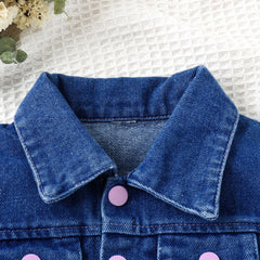 EU120424-50 طقم أفرهول بناتي مع جكيت جينز فخم