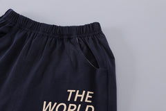 SSX220824-11 طقم قطن صيفي قطعتين ( بلوزة + شورت )