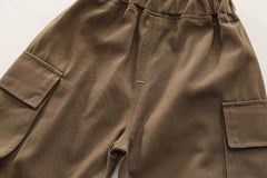 SSX220824-112 طقم ولادي خريفي ربيعي قطعتين ( بلوز قطنية + بنطلون كتان)