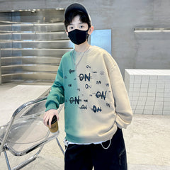 WZH301124-8 هودي ولادي قطن اصلي ربيعي خريفي دافية