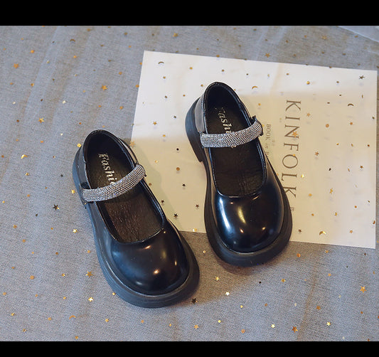 WDY260924-2 حذاء بناتي للأعياد والمناسبات مزين بالستراس