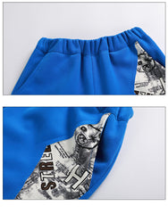 WZH301124-52 بدلة سبورت ولادي قطن قطعتين ( بلوزة + بنطلون)