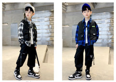 AO0508-13 طقم ولادي قطعتين ( جكيت مصوف + بنطلون )