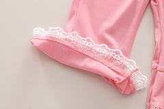 SSN040924-31 طقم بناتي صيفي قطني قطعتين ( بلوزة + بنطلون)