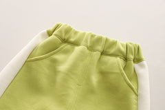 طقم ولادي قطن تقيل خريفي ربيعي 4 قطع ( جكيت + بلوزة + بنطلون + شنتة )SSN040924-39