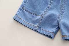 SSX220824-74 طقم صيفي قطعتين ( بلوزة + شورت)