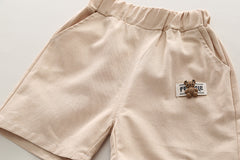 SSX220824-76 طقم صيفي 3 قطع ( قميص + جرافة + شورت )