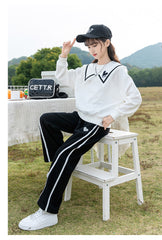 HBC040924-1 بدلة قطنية بناتي قطعتين ( بلوزة + بنطلون)