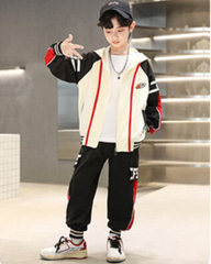 WZS040924-15 طقم ولادي قطني قطعتين تريننج ( جكيت + بنطلون)